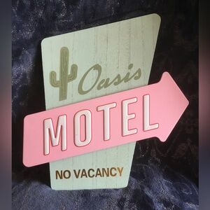 Oasis Pink and Mint Green Motel Sign Decor